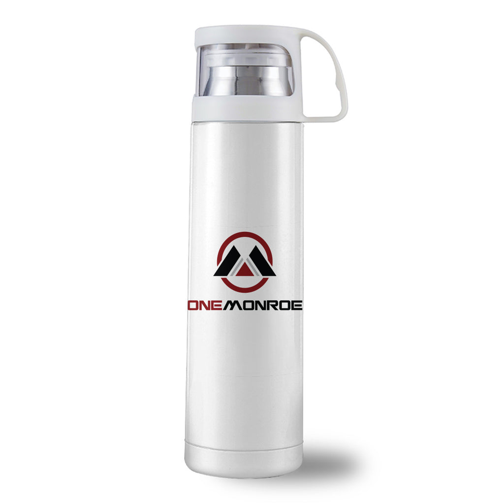 White Full Color Logo Water Bottle