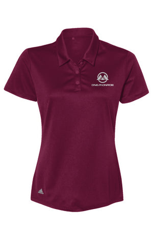 Maroon Adidas Womens Performance Polo