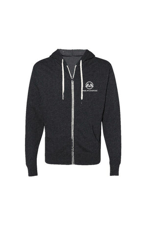 Heathered French Terry Full-Zip Hooded Sweatshirt