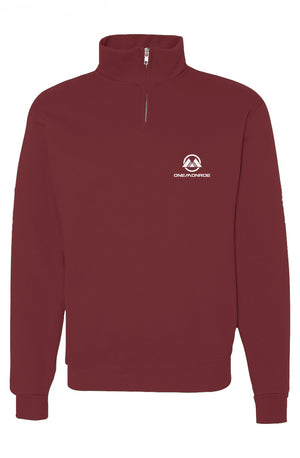 Cadet Collar Quarter-Zip Sweatshirt -  Embroidery