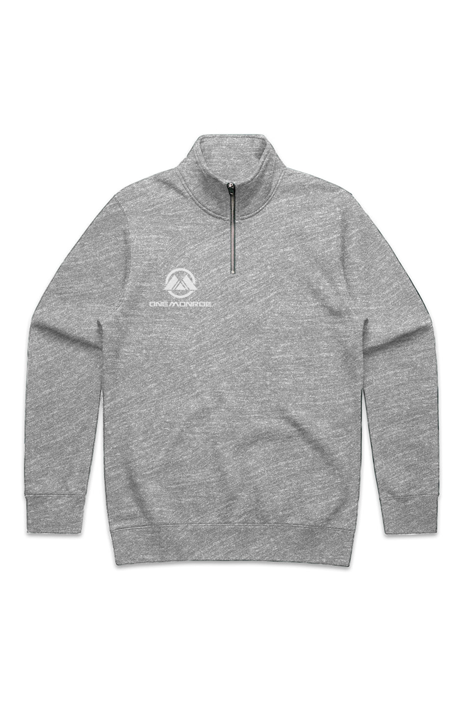 MENS STENCIL HALF ZIP -  embroidery