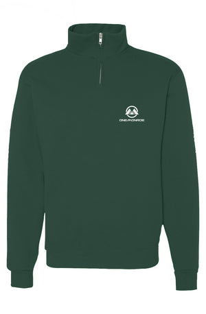 Cadet Collar Quarter-Zip Sweatshirt - Embrodery