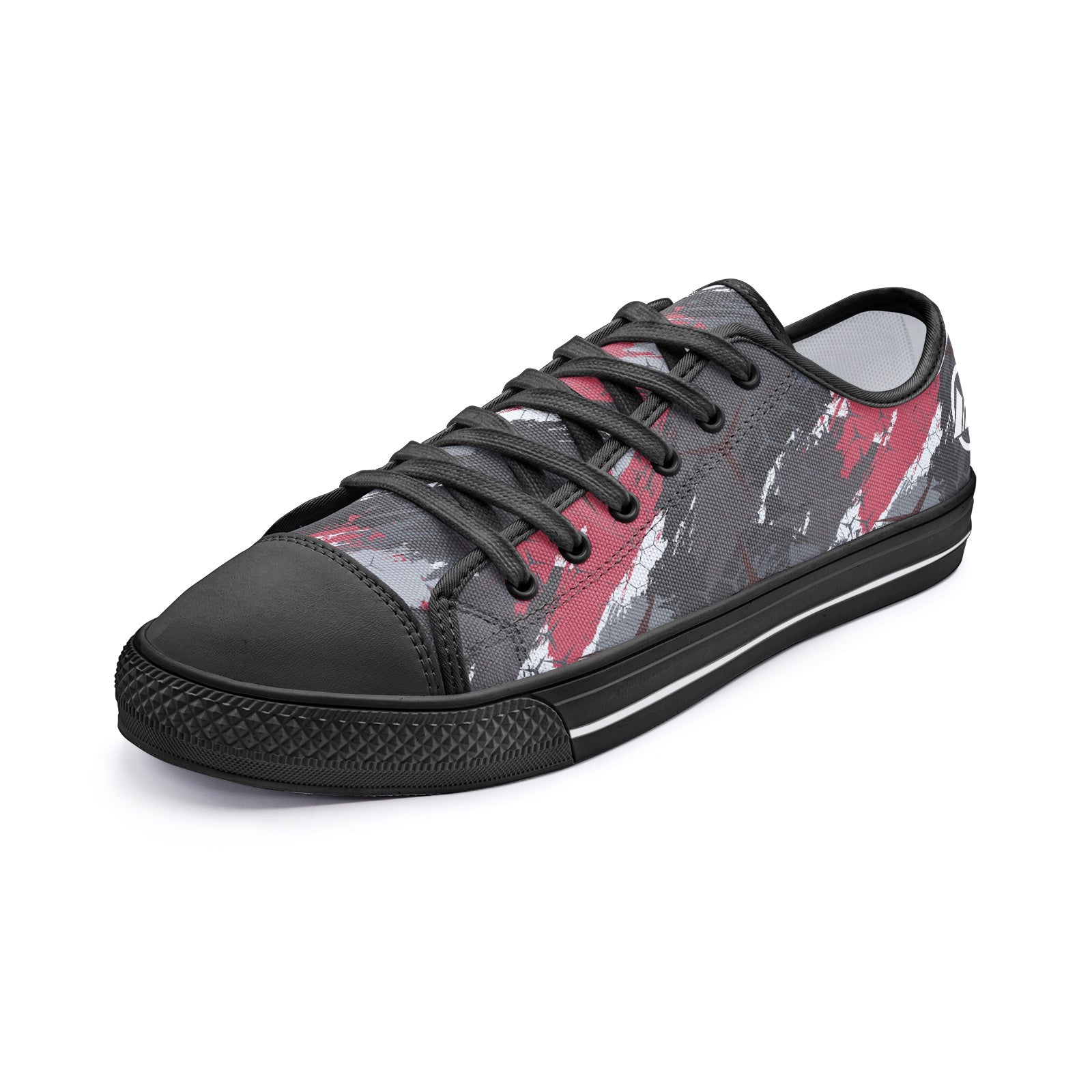 Pain Splatter-Unisex Low Top Canvas Shoes