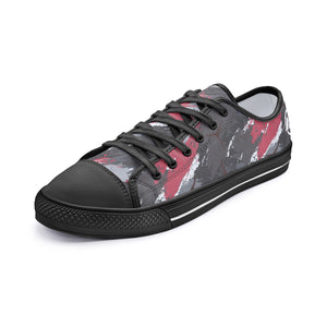 Pain Splatter-Unisex Low Top Canvas Shoes
