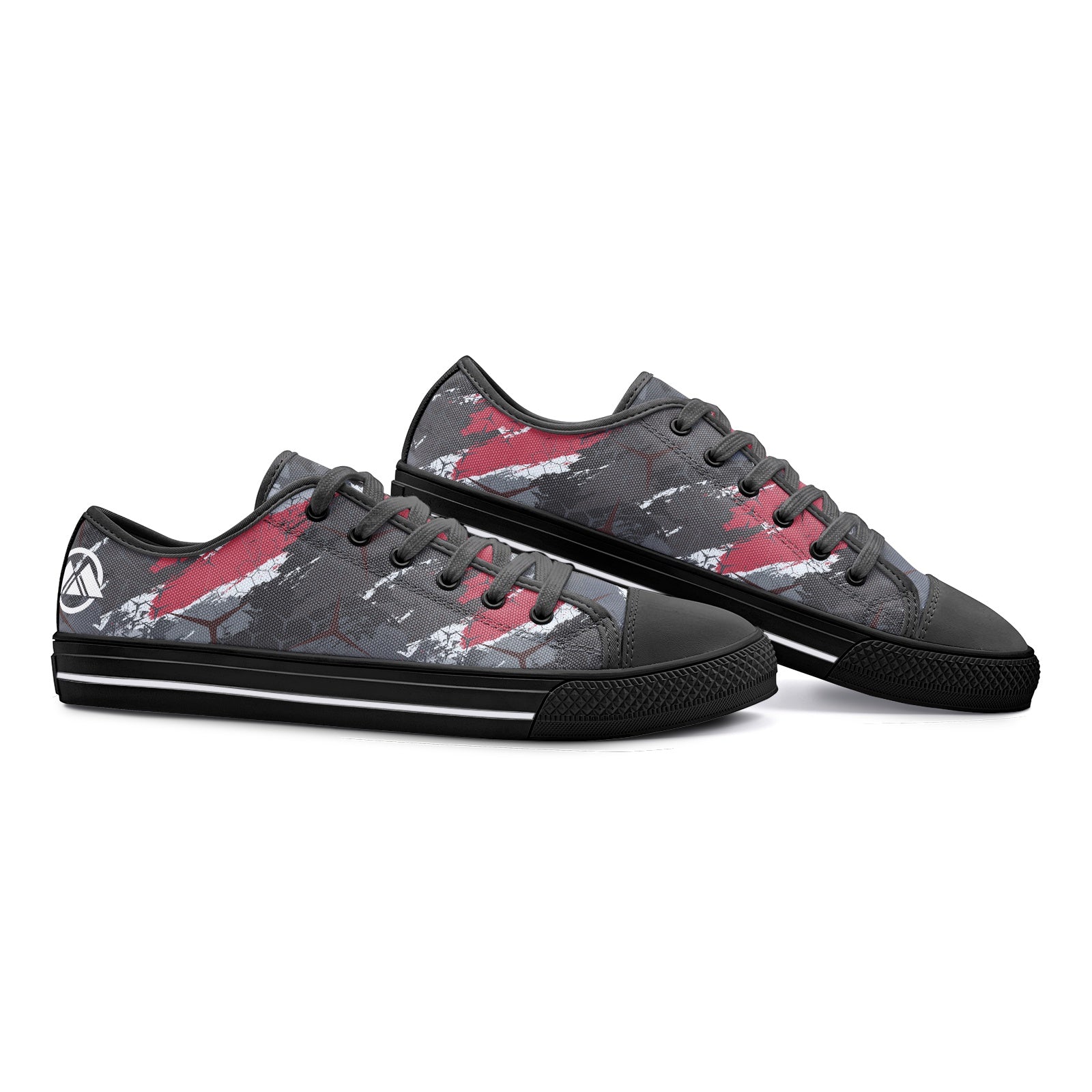 Pain Splatter-Unisex Low Top Canvas Shoes