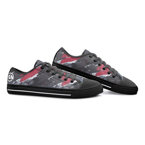 Pain Splatter-Unisex Low Top Canvas Shoes