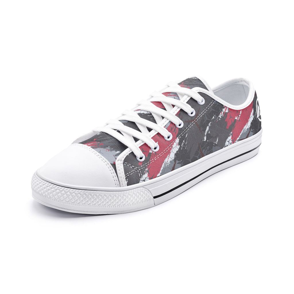 Pain Splatter-Unisex Low Top Canvas Shoes