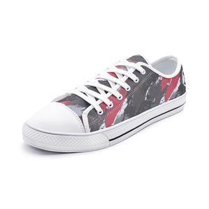 Pain Splatter-Unisex Low Top Canvas Shoes