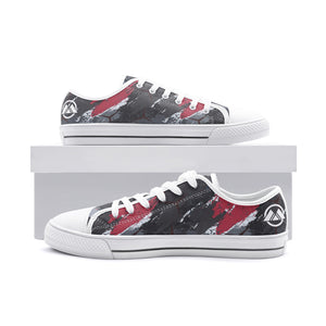 Pain Splatter-Unisex Low Top Canvas Shoes