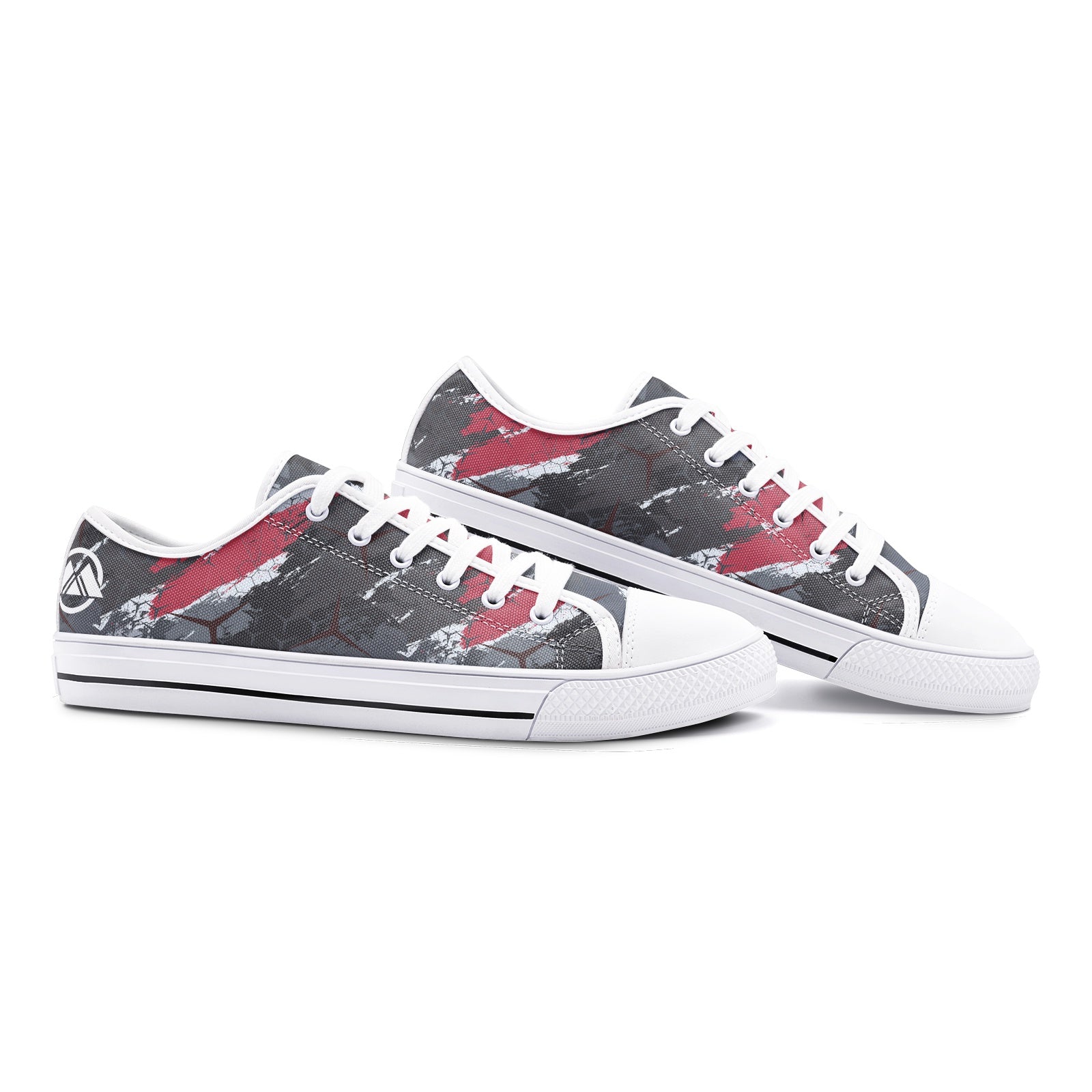 Pain Splatter-Unisex Low Top Canvas Shoes