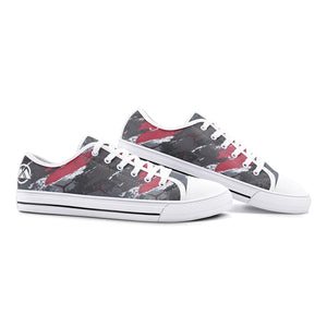 Pain Splatter-Unisex Low Top Canvas Shoes
