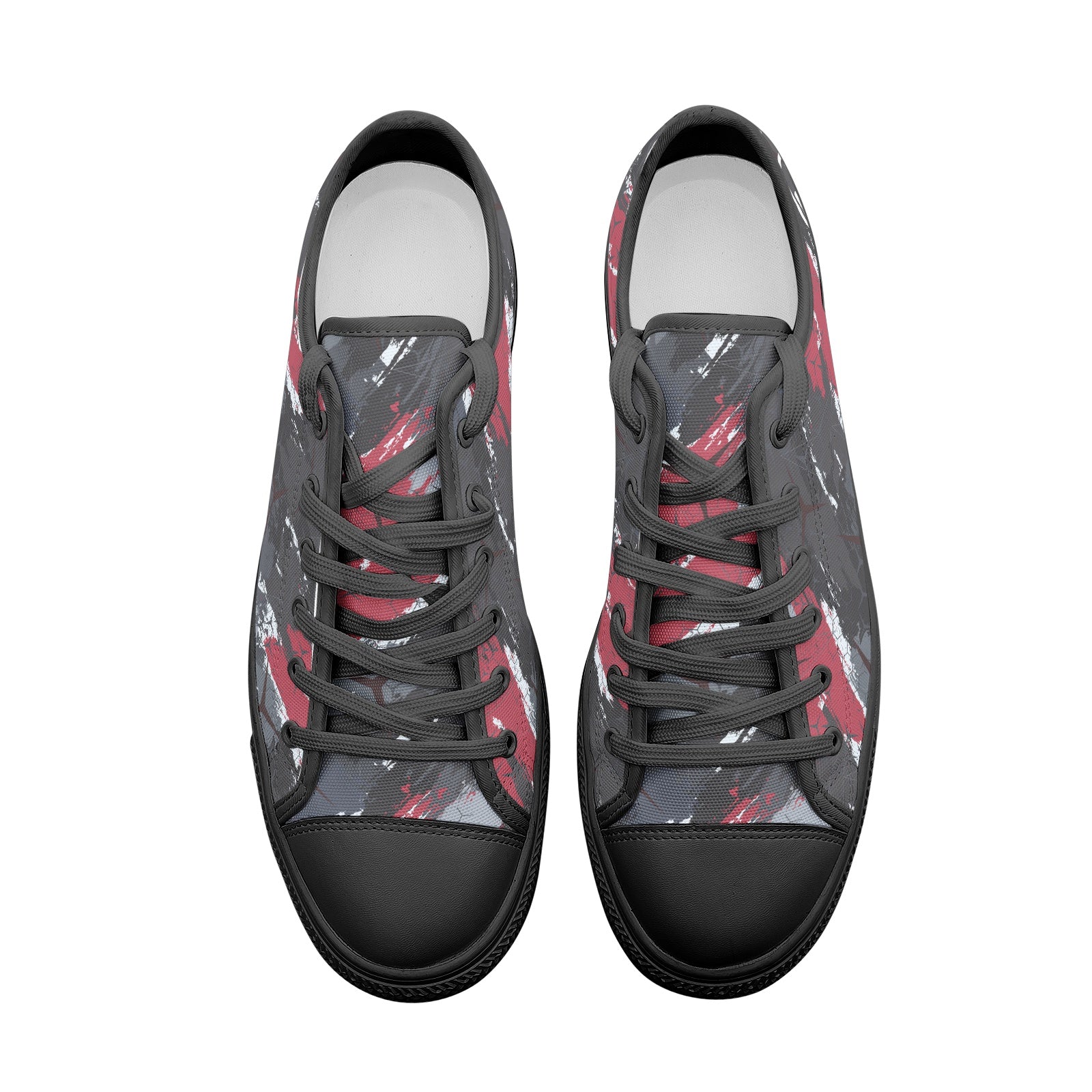 Pain Splatter-Unisex Low Top Canvas Shoes
