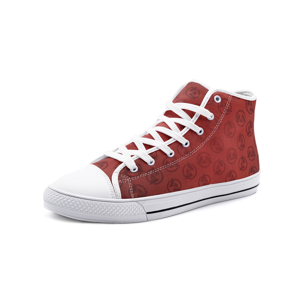 Unisex High Top Canvas Shoes-Red