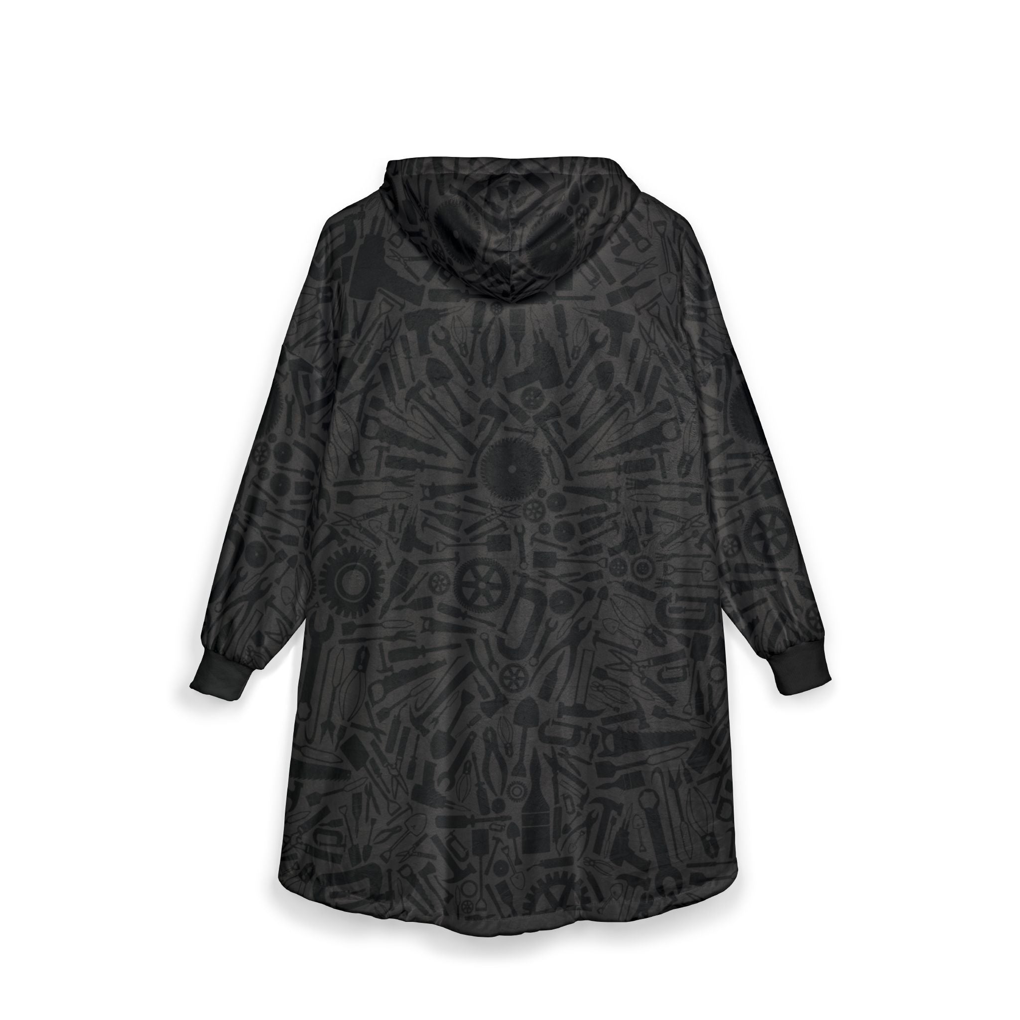 Black on Black- Unisex Hooded Blanket-Printify