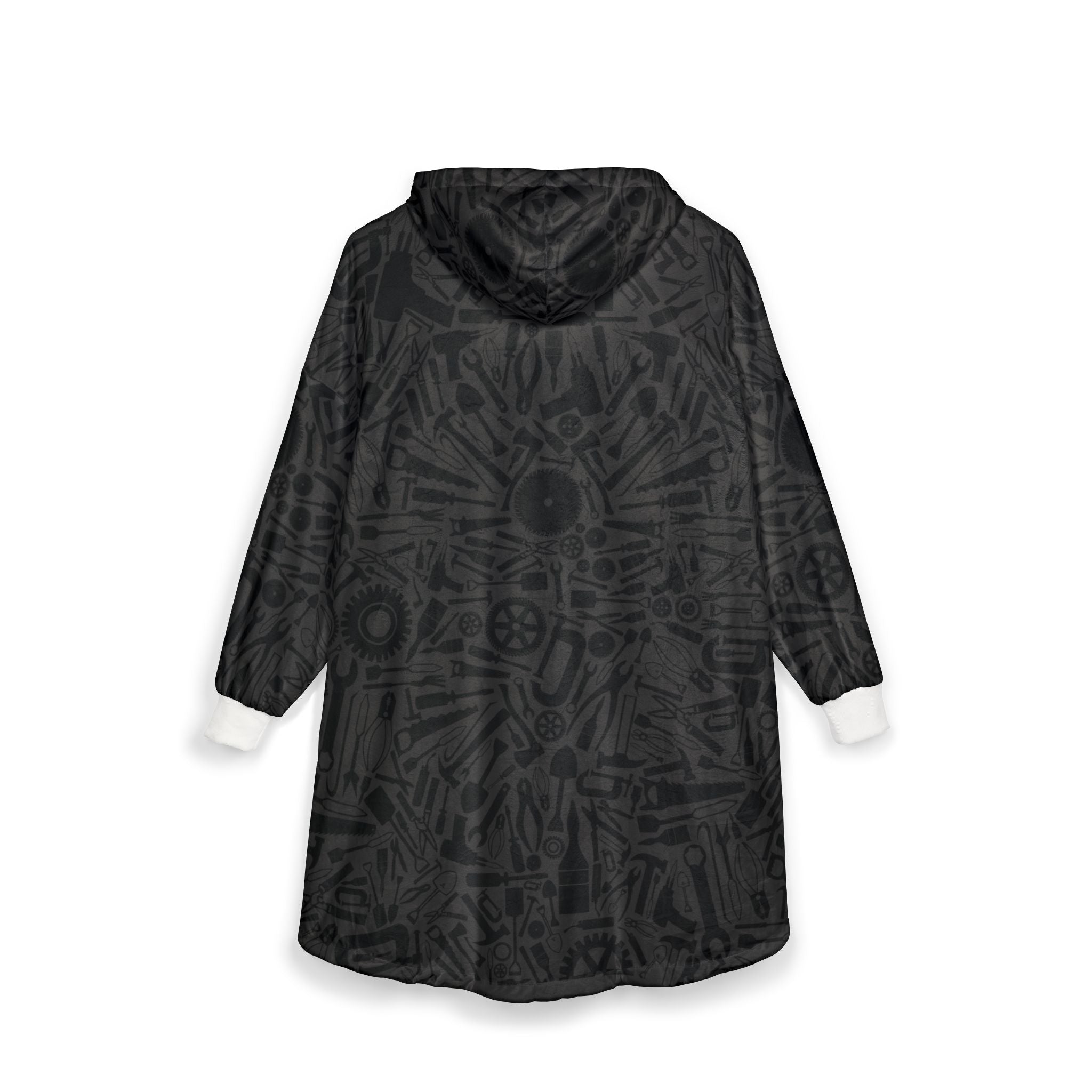 Black on Black- Unisex Hooded Blanket-Printify