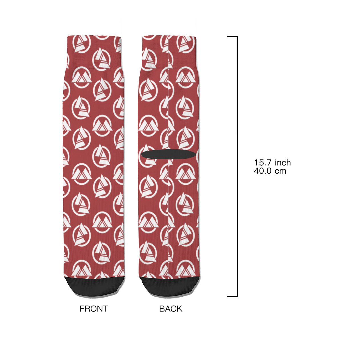 Womens Red OneMonroe Symbol Pattern Socks