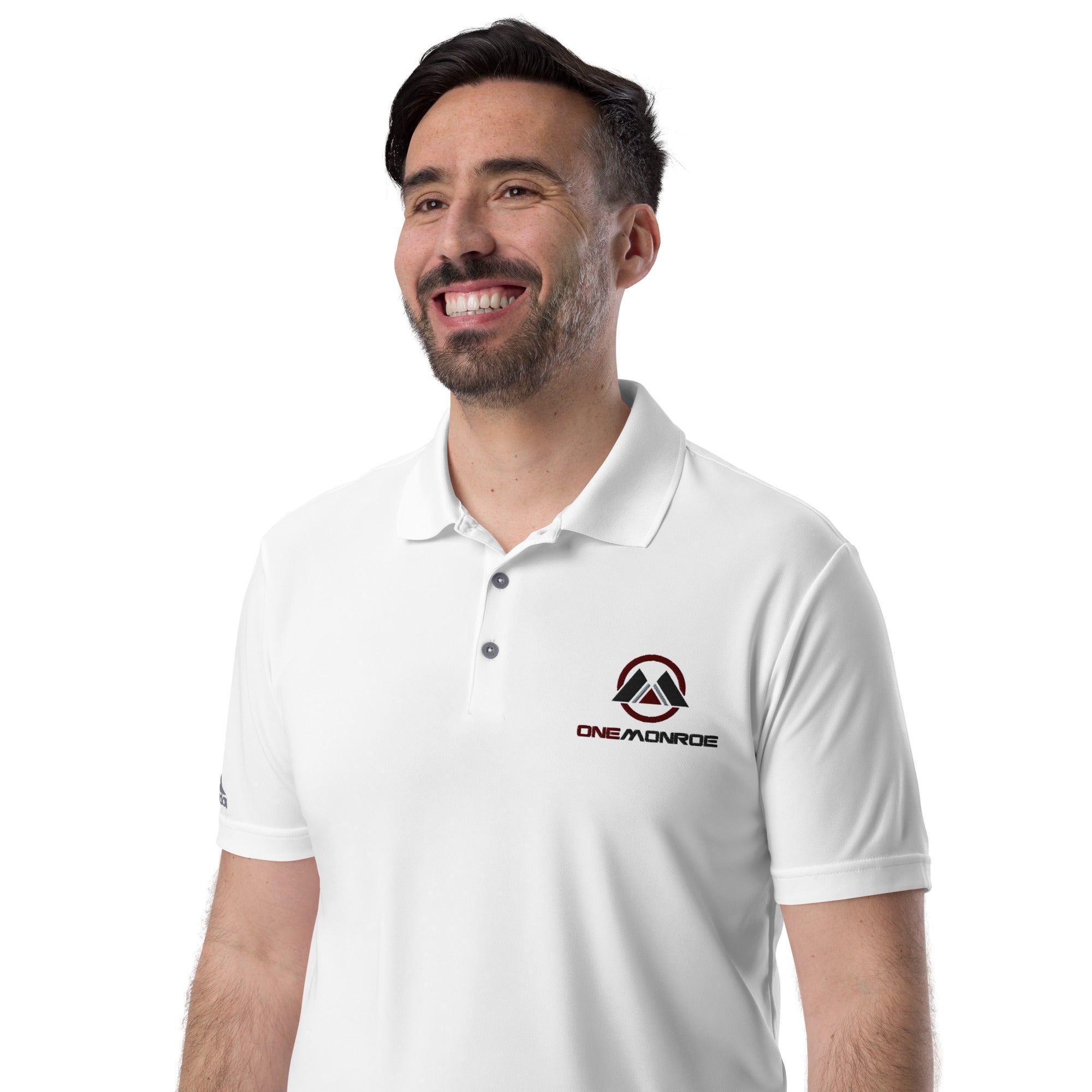 Embroidered Men's adidas performance polo shirt - Full color logo