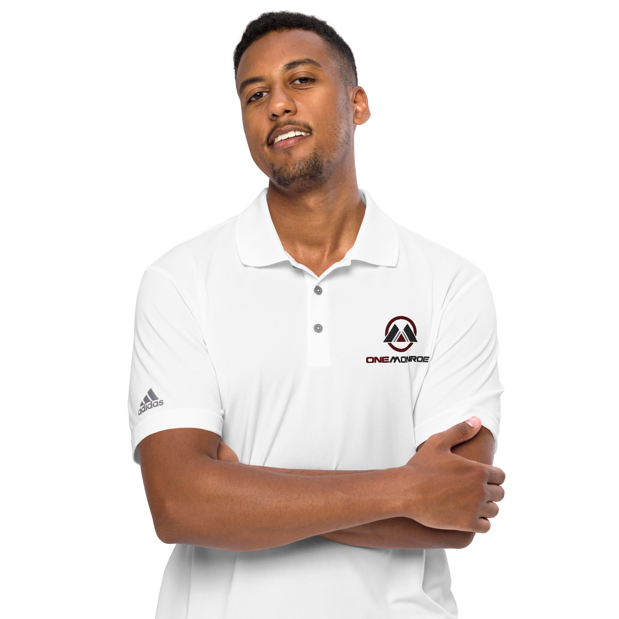 Embroidered Men's adidas performance polo shirt - Full color logo