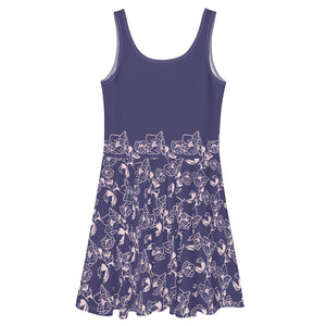 Skater Dress- Purple Flower