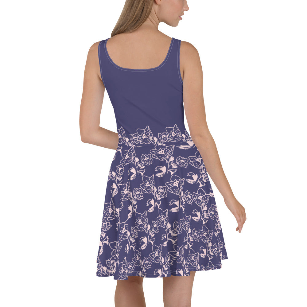 Skater Dress- Purple Flower