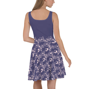 Skater Dress- Purple Flower