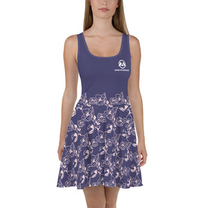 Skater Dress- Purple Flower