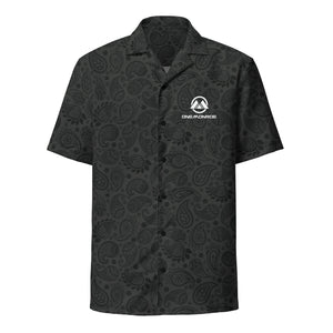 Unisex button shirt- Paisley Black