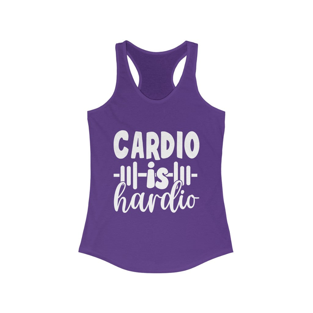 Cardio Is Hardio Women's Ideal Racerback Tank