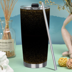 Gold Glitter Tumbler 20oz (with Straw)