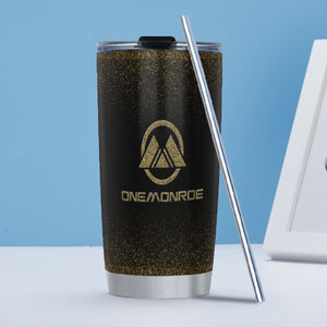 Gold Glitter Tumbler 20oz (with Straw)