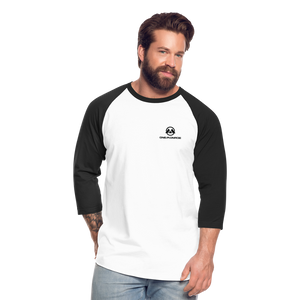 Unisex Baseball T-Shirt - Black Logo - white/black
