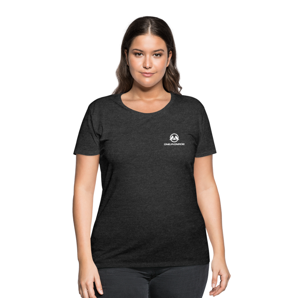 Women’s Curvy T-Shirt - White One Monroe Logo - deep heather