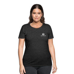 Women’s Curvy T-Shirt - White One Monroe Logo - deep heather