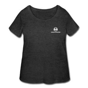 Women’s Curvy T-Shirt - White One Monroe Logo - deep heather