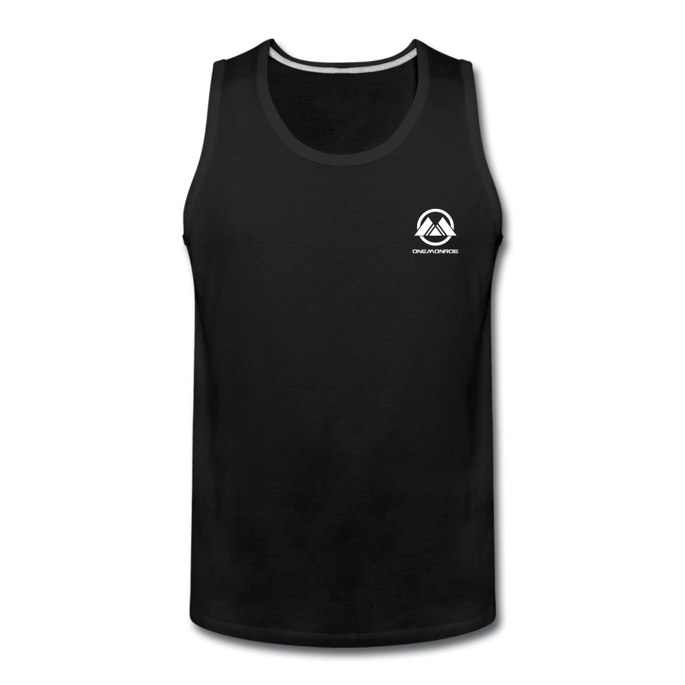 Men’s Premium Tank - white logo - black