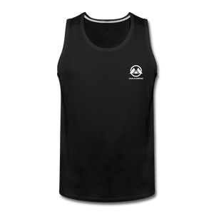 Men’s Premium Tank - white logo - black