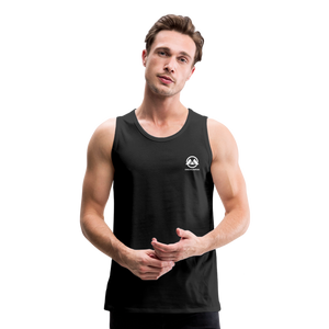 Men’s Premium Tank - white logo - black