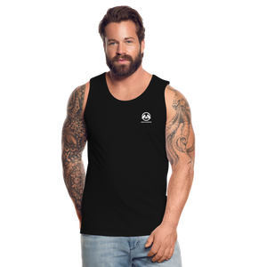 Men’s Premium Tank - white logo - black