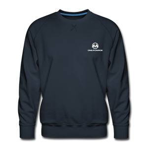 Monroe Men's Crewneck Sweatshirt (White Logo) - navy