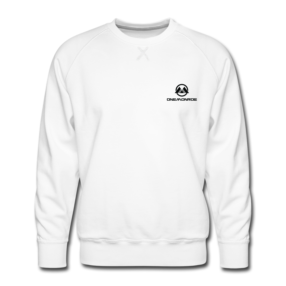 Monroe Men's Crewneck Sweatshirt (Black Logo) - white