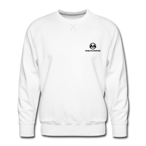 Monroe Men's Crewneck Sweatshirt (Black Logo) - white