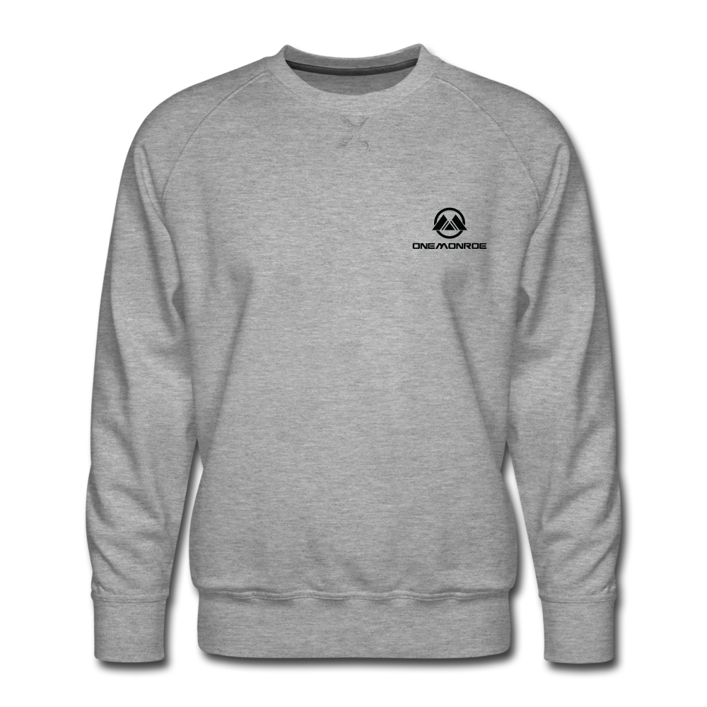 Monroe Men's Crewneck Sweatshirt (Black Logo) - heather gray