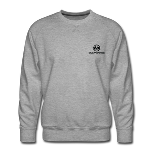 Monroe Men's Crewneck Sweatshirt (Black Logo) - heather gray