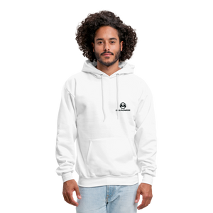 Men's Hoodie - Black Logo - white