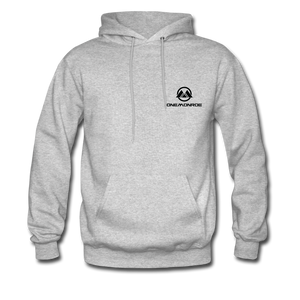 Men's Hoodie - Black Logo - heather gray