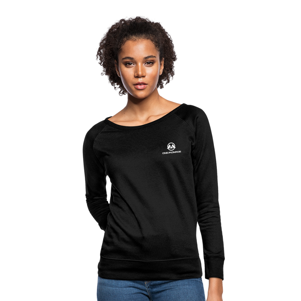 Women’s Crewneck Sweatshirt - One Monroe White Logo - black