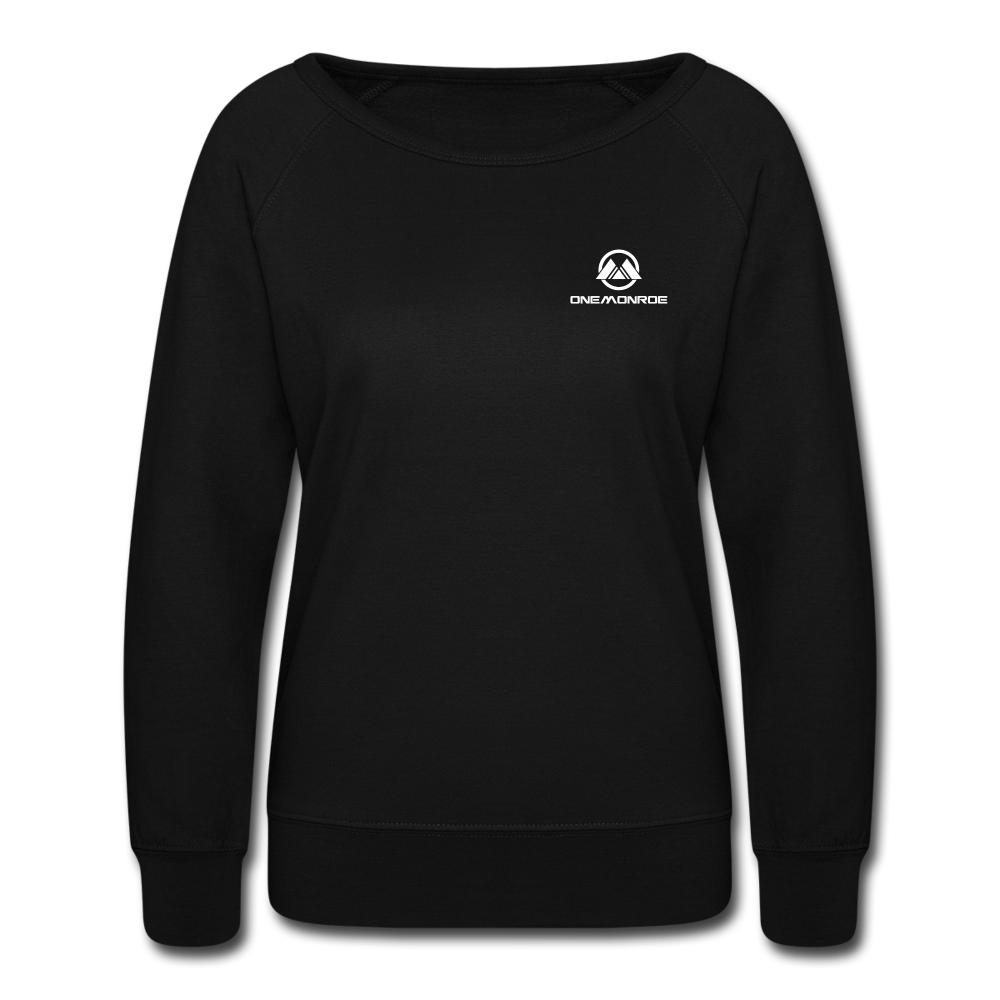 Women’s Crewneck Sweatshirt - One Monroe White Logo - black