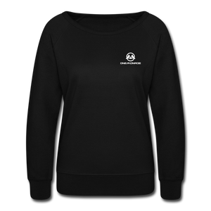 Women’s Crewneck Sweatshirt - One Monroe White Logo - black