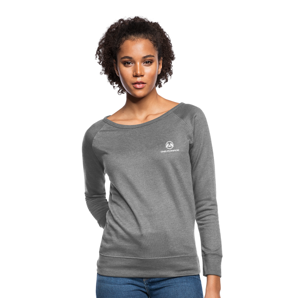 Women’s Crewneck Sweatshirt - One Monroe White Logo - heather gray