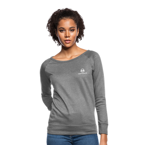 Women’s Crewneck Sweatshirt - One Monroe White Logo - heather gray